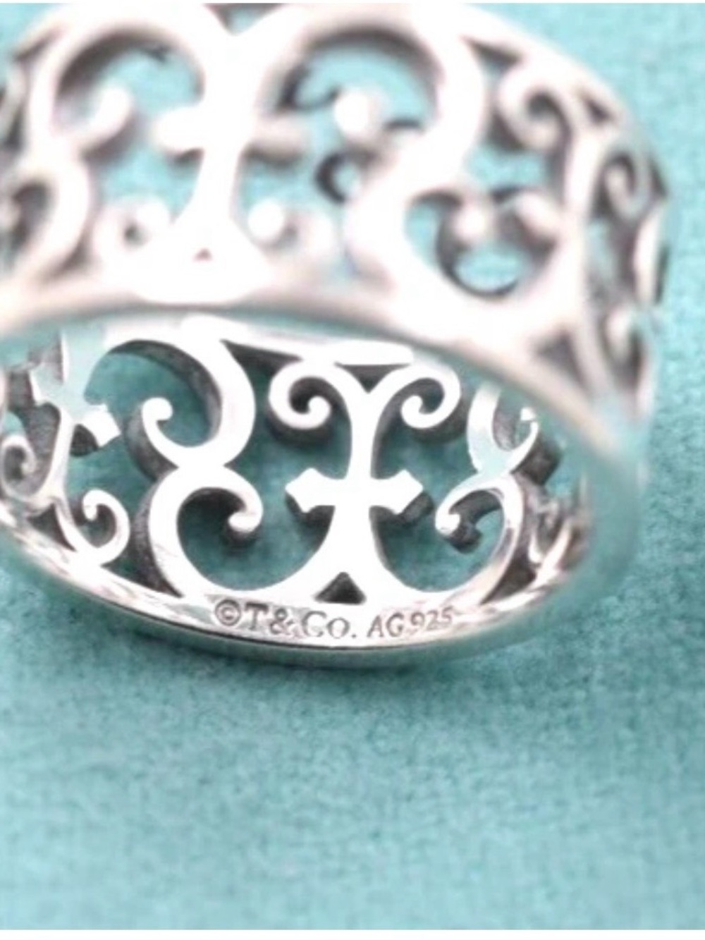 Authenticated Tiffany & Co Enchant Scroll Ring Rare Sterling Silver 925 Sz 6.25 - Picture 8 of 10